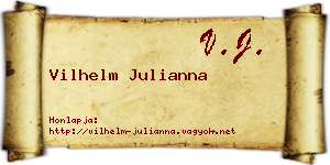 Vilhelm Julianna névjegykártya